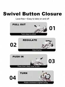 JNSQ 时尚透气网面儿童休闲运动鞋，配有旋转搭扣，厚底运动鞋款式 - 灰色 - 查看 2