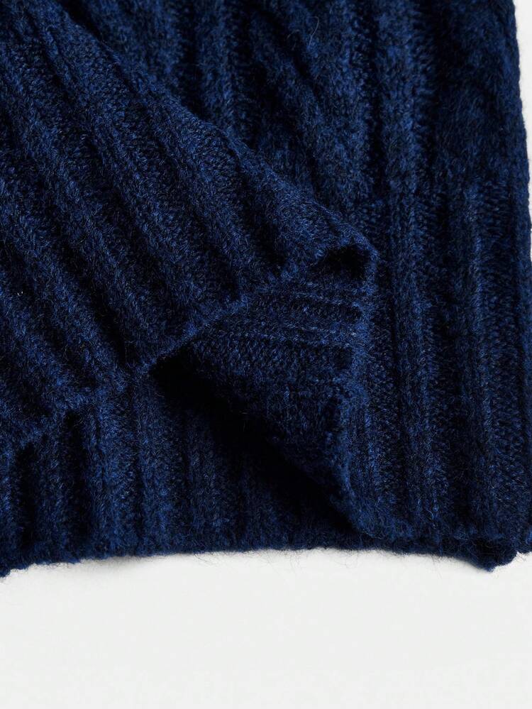 Fluffy Cable Jumper With Embellished Buttons Fall Autumn Office Top Business Casual Top