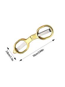 Kéo gấp đôi Retro Gold - Kéo vàng mini cầm tay có thiết kế nhỏ gọn, lý tưởng cho câu cá riêng tư, du lịch, sử dụng tại nhà, nhẹ và dễ mang theo, lưỡi vàng sắc bén để cắt chính xác, dụng cụ tiện ích thiết thực và thẩm mỹ bằng vàng cổ điển. - Vàng - Xem 2