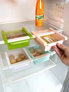 1pc Random Color Food Storage Container, Stackable Leakproof Plastic Box For Snacks, Meal Prep & Pantry Organization - Multicolor - View 4