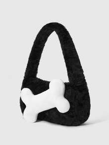 ROMWE Anime Bolsos de hombro para mujer - Negro - Ver 3