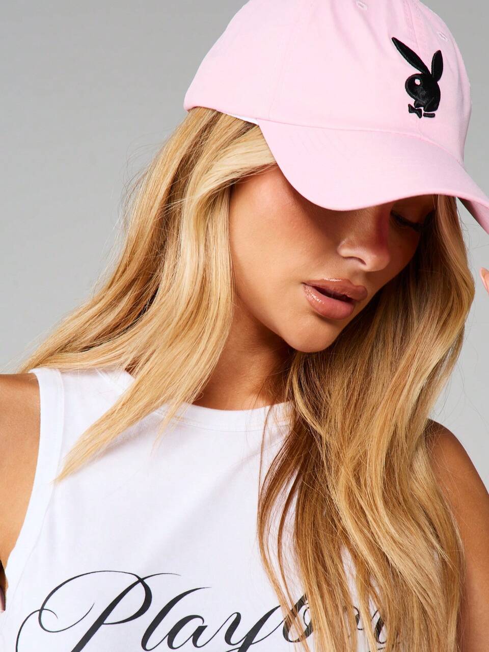 Missguided x Playboy Bunny Embroidered Baseball Cap Curved Brim Dad Hat Casual Streetwear Adjustable