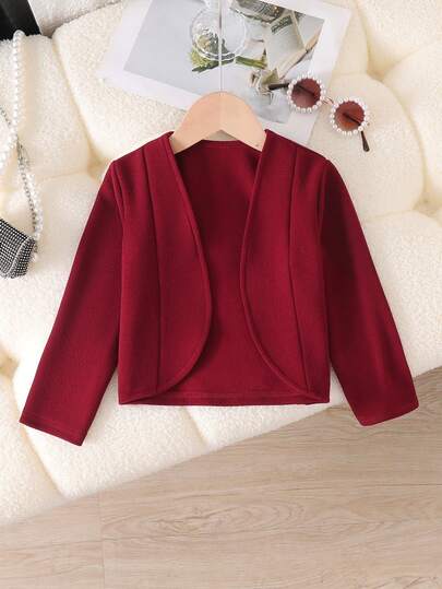 年轻女孩休闲纯色长袖开衫夹克