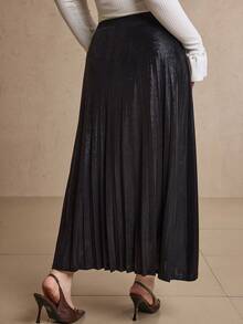 Dazy Plus Váy dài chữ A cạp chun cỡ lớn cho nữ, thích hợp cho tiệc tùng và dạ tiệc - màu đen - Xem 2