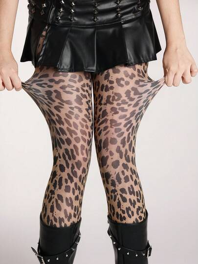 Grunge Punk 1 قطعة جوارب/بنطلون ضيق/سروال ضيق نسائي بتصميم غير متماثل وجذاب