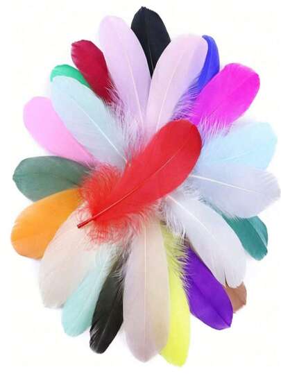 30/50/100 Peças Penas Naturais Coloridas, Versáteis para Decorações de Casamento e Festa