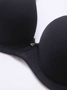 1pc Thin Padded Smooth Seamless Comfortable Underwire Supportive Basic Bra Women Push Up Bra Wireless Push Up Bra Push Up Bras Padded Plus Size Push Up Bra Bras For Women - Black - View 10