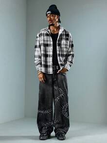 ROMWE MEN Street Life 男士休闲印花牛仔裤