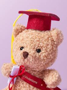 Black Plush Stuffed Teddy Bear Doll Mini Graduation Bear With Graduation Cap Doll Class 2025 Graduation Stuffed Bear Loose Graduation Bear Cap And Congratulatory Belt Are Favorite Decorations For Graduation Gift,Graduation,Plushies,Kids Toys - Multicolor - View 8