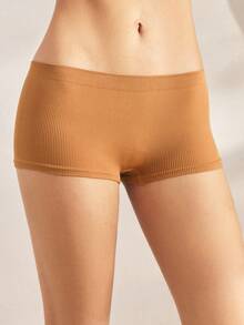 Ocili 5pcs/Pack Seamless Mid-Waist Briefs, Leisure Minimalist Comfortable Underwear