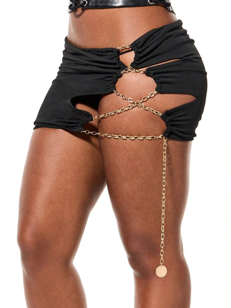 SUMWON WOMEN Cutout Chain Detail Mini Skirt