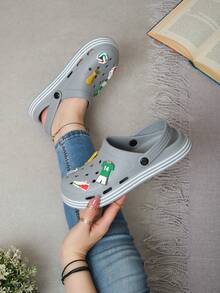 Women Flat Sandals - Grey - View 4