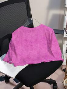 LOONEY TUNES X SHEIN Áo thun ngắn tay in chữ và hình động vật hoạt hình thường ngày dành cho nữ, mùa hè - trắng - Xem 2