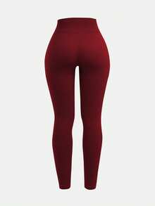 SHEIN 3 paquetes de leggings sin costuras acanalados para niñas preadolescentes - Pantalones de yoga de control de barriga de cintura alta sin transparencia para entrenamiento, atletismo, running, ciclismo, yoga, pickleball, ejercicio y uso casual - Multicolor - Ver 6