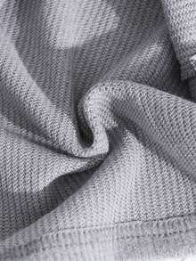 Genkimix Kids 少女休闲舒适外向Polo领撞色罗纹灰白上衣搭配撞色腰带休闲裤T恤套装 - 灰色 - 查看 7