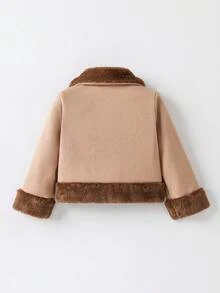 Elladie kids Young Girls Fashion Thermal Lined Zip-Up Jacket, Autumn/Winter - Multicolor - View 2