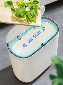 1pc Slim Garbage Can With Lid, Ideal For Bathroom & Narrow Spaces,Light Luxury Slit Trash Can,Kitchen,Bathroom,Home,Household Supplies