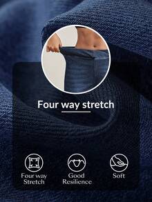 Flexra Women's V-Shaped Cross Design Elastic Waist Pocket Distressed Fashionable Jeans