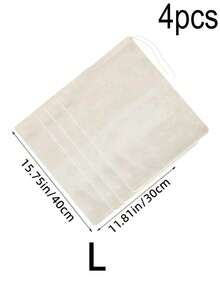 2pcs/3pcs/4pcs Thickened Mesh Filtering Bags, Cheesecloth Bags For Herb Decoction, Broth, Soy Milk Filtration - Beige - View 16