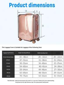 1/3Pcs Luggage Protective Cover Transparent Thickened Wear-Resistant Waterproof Trolley Case Cover Travel Leather Case Cover