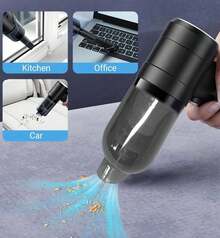 1 件车载家用吸尘器，便携式大功率无绳干湿两用吸尘器，迷你无线手持式家用除尘器，适用于家庭和汽车，吸力强劲，可充电