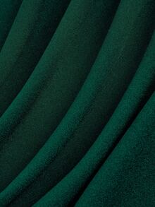 SHEIN Clasi 大码女式休闲纯色蝴蝶结A字裙 - 墨綠色 - 查看 5