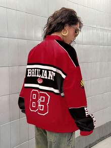 StreetHx 女士时尚赛车摩托车元素夹克 - 彩色 - 查看 2