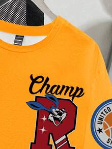 Claim Dot Men's Casual Printed Round Neck Short Sleeve T-Shirt