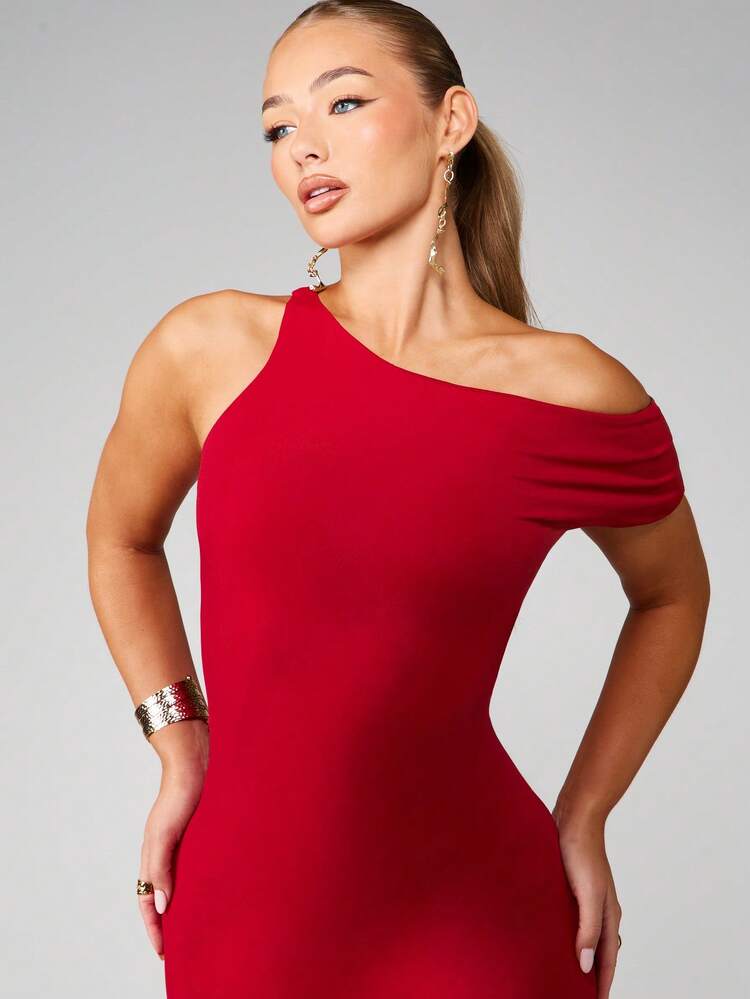 MISSGUIDED Off Shoulder Asymmetrical Bodycon Mini Dress Party Evening Formal Occasion
