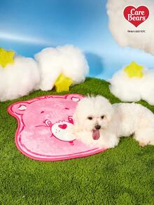 Care Bears X PETSIN 1件装宠物猫狗通用粉色小熊卡通可爱图案印花毛绒保暖舒适狗狗睡垫 - 熊頭地墊 - 查看 3