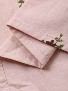 DAZY Teen Girl Floral Embroidery Ruffle Hem Loose Fit Casual Dress - Pink - View 7