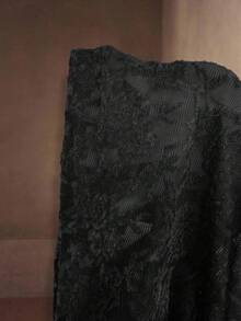 MOTF PREMIUM ELEGANTE CAMISETA INTERIOR DE MANGA LARGA CON CUELLO ALTO TRANSPARENTE PARA MUJER - Negro - Ver 8