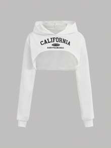 SHEIN Girlism 少女印花连帽衫、吊带背心和裤子休闲套装 - 彩色 - 查看 9