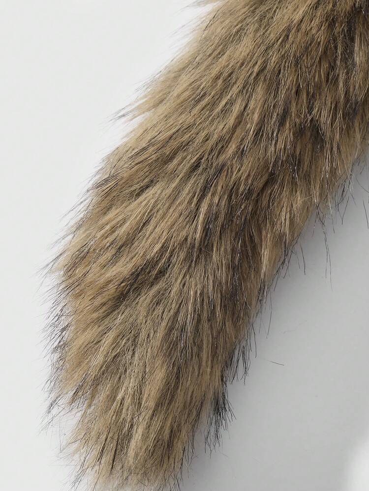 ROMWE 1pc Random Color Y2K Soft Fluffy Ombre Faux Fox/Wolf Tail Keychain, Vintage Grunge Goth Aesthetic, Suitable For Women, Girls, Girlfriends, Daily Wear, Holiday Gift - Multicolor - View 6