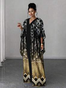 Maweii 女士花卉图案连衣裙，适合毕业季、返校派对、约会和日常穿着等各种场合。款式多样，包括时尚、优雅、休闲、性感和街头风。适合秋季、冬季、春季、夏季、春秋、秋冬等季节。短袖连衣裙、休闲连衣裙、派对连衣裙 - 彩色 - 查看 4