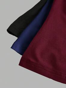 SHEIN EZwear 3pcs Women Casual Crew Neck Bodycon Long Sleeve T-Shirt Set - Multicolor - View 7