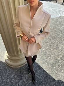 Siren Gaze Women's Fashion Solid Color Top & Mini Skirt 2 Pieces Set Winter