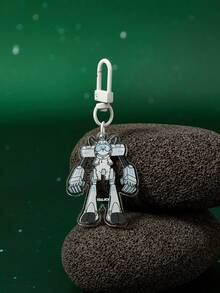 Rick and Morty X SHEIN Fashionable Cartoon Robot Acrylic Keychain