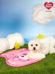 Care Bears X PETSIN 1件装宠物猫狗通用粉色小熊卡通可爱图案印花毛绒保暖舒适狗狗睡垫 - 熊頭地墊 - 查看 7