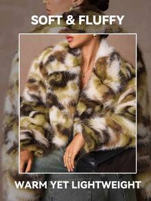 Lumalex Kunstfell Kurze Loose Fit Damen Jacke - Grau - Übersicht 2