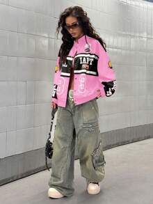 StreetHx Women's Fashion Racing Motorcycle Element Jacket - Multicolor - View 4