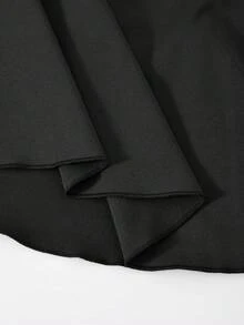 Bộ 2 khăn choàng lưới cổ lọ + váy dây mảnh cho bé gái, trang phục thường ngày mùa hè - màu đen - Xem 3