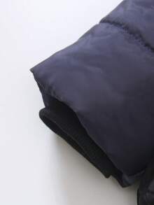 SHEIN Explorewe 2pcs/Set Young Boy Thermal Lined Hooded Padded Coat, Warm Padded Coat With Pockets Young Boy Winter Coattoddler Winter Coat BoyYoung Boys Coat WinterYoung Boys Coatbaby Boy Winter Coat - Blue - View 6