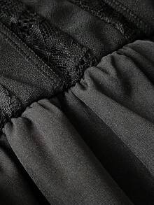 Viva Relle Đầm size lớn nữ xuân/hè năm mới màu đen ren gợi cảm khoét rỗng băng quấn phong cách avant-garde Pháp casual trẻ trung thanh lịch thời trang dệt kim co giãn đa năng, đầm dạ hội nữ gợi cảm, áo nữ trẻ trung thanh lịch gợi cảm phối patchwork, trang phục kỳ nghỉ gợi cảm, bodysuit đen, đầm dạ hội đen, đầm dạ hội, áo khoác ngoài - màu đen - Xem 6