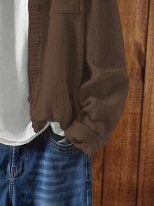 SHEIN Unity 女式纯色简约休闲长袖开衫