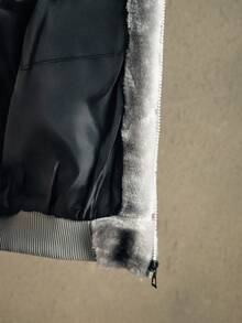 AXEPEAK Black & Gold Vest, Couple Matching Winter Jacket, New Thickened Sleeveless Casual Outerwear For Autumn/Winter - Grey - View 6