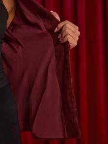 Glamine Women's Elegant Party/Date Versatile Autumn Blazer Jacket, Christmas - Burgundy - View 7