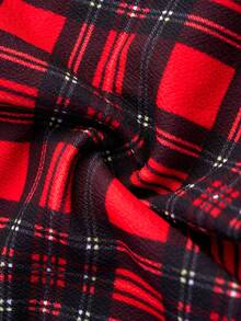 SHEIN Clasi 新款女士秋冬格子修身裤，经典红色格子图案，百搭圣诞红裤，适合秋季、冬季、圣诞节和新年等各种场合，是女士假日百搭派对的理想之选。秋冬女士红色裤子，适合派对、新年、圣诞节等各种场合。秋冬女士圣诞红色格子弹力打底裤，适合圣诞节等各种场合。新款女士秋冬新年圣诞节 - 彩色 - 查看 9