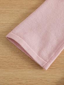 SHEIN 女婴优雅千鸟格开衫和针织裤套装，适合派对、外出和日常穿着，秋冬季保暖两件套，女婴春秋两件套冬季针织套装，女婴保暖套装，女婴毛衣两件套冬季针织套装，女婴针织两件套，秋冬季女婴毛衣两件套冬季针织套装。 - 粉色 - 查看 6