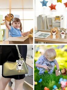 12 Stück 45 Zoll Mini Waldtier Plüsch Set, weiche Polyester Kuscheltiere, niedliche Plüschtiere in lebendigen Mischfarben, süße Wildtier Dekoration, perfekt für Feiertags-Dekorationen, thematische Partys, Geburtstagsgeschenke, Weihnachtsdekorationen, Heim- und Büro-Schreibtisch-Dekoration, Kawaii Tier Kollektion, modische Plüschtiere